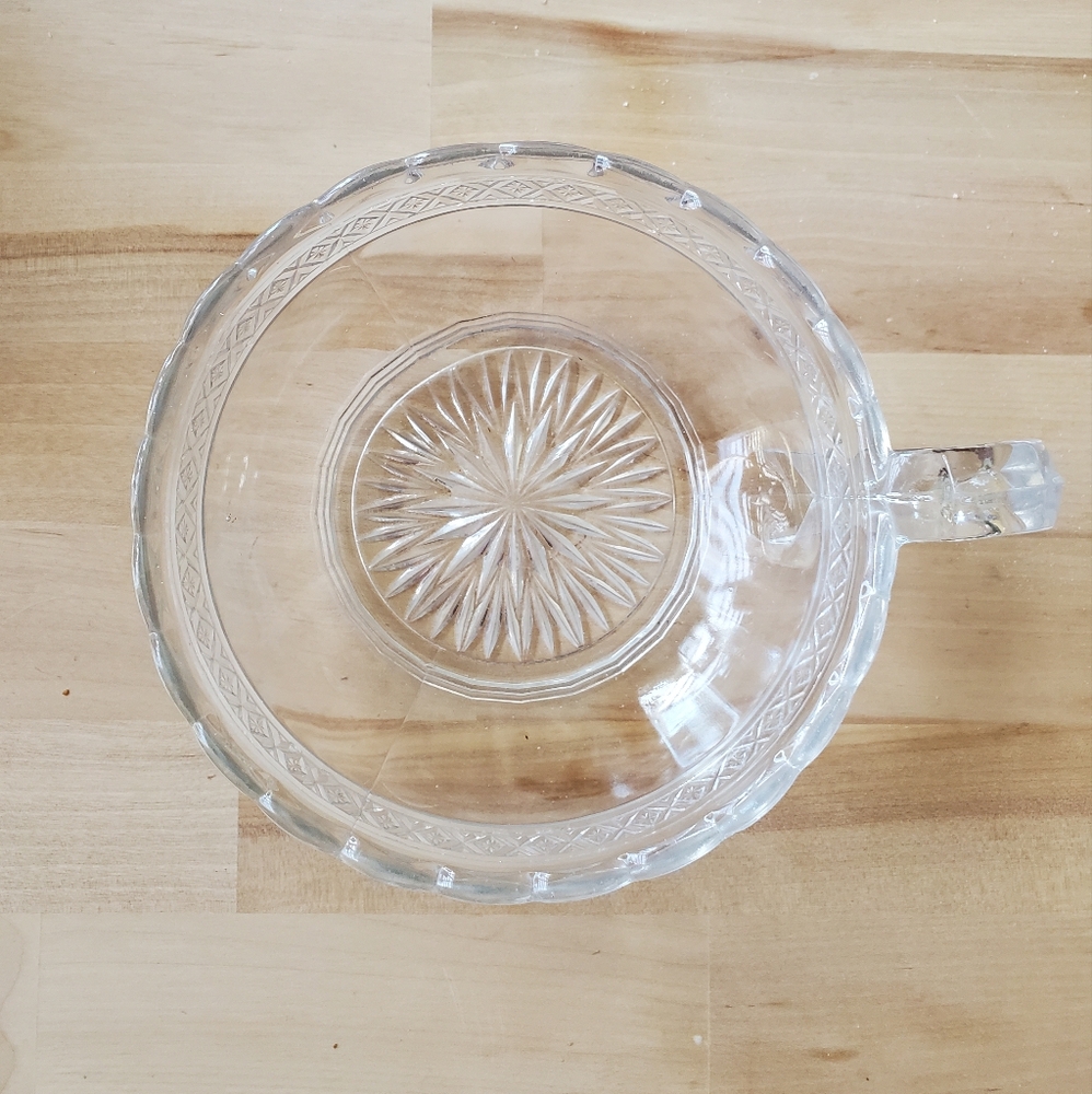 Vintage Pressed Glass Nappy Dish
